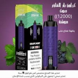AlFakher Crown Bar 12000 puffs grape Mint